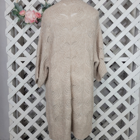 Emme Marella Alpaca Blend Knit Cozy Long Open Cardigan Size Small - Picture 6 of 10